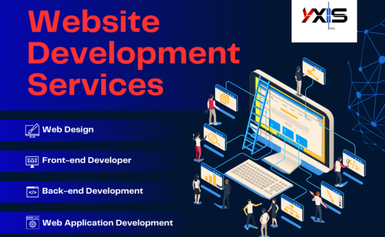 Blue And White Modern Website Development Services Facebook Post